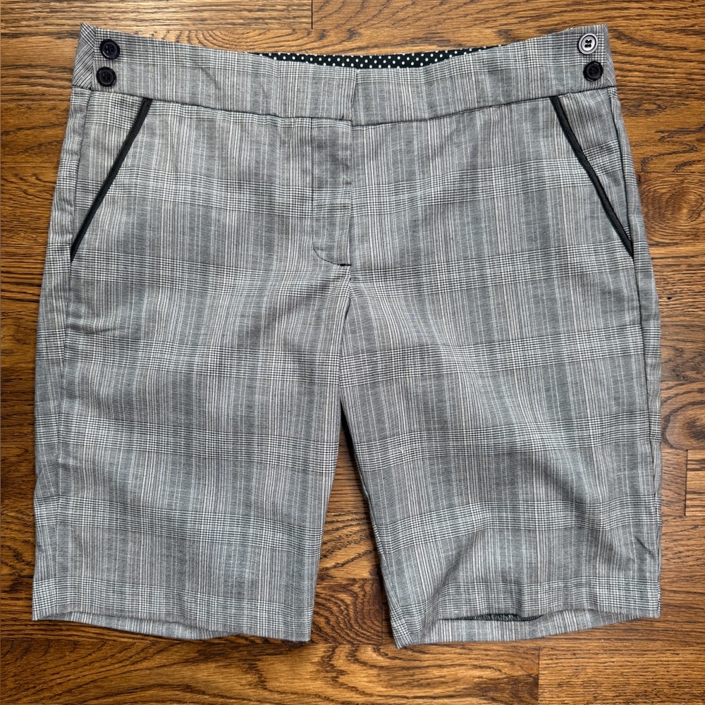 Speechless Gray Flat Front Plaid Dress Shorts Size 11
